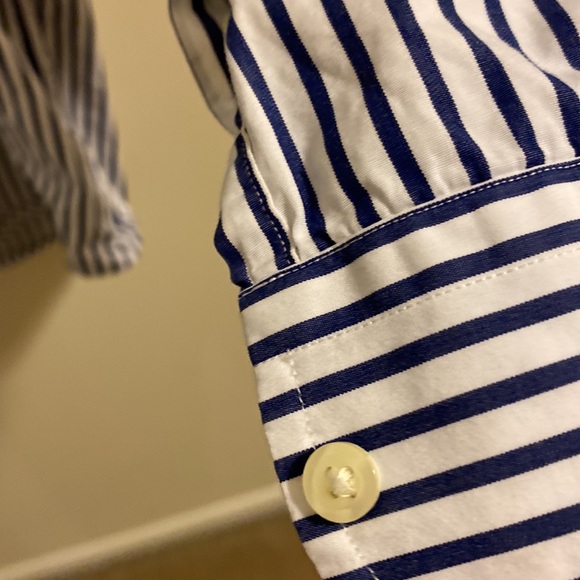 Men’s Jos A Bank cotton casual button down striped shirt 16 1/2, 36” sleeve - Picture 4 of 6